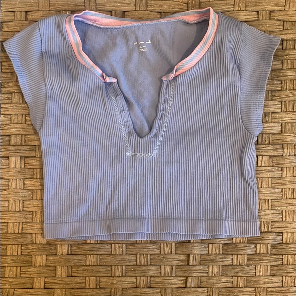 Go for Gold Top Blue and Pink